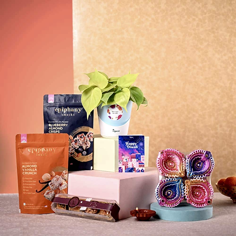 Philodendron Oxycardium & Epiphany Diwali Gift Hamper