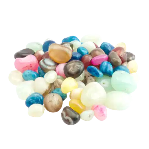 Onyx Mixed Colors Polished Pebbles- 1 Kg